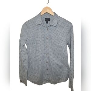 J Crew Botton up Long Sleeve Shirt Polka Dot